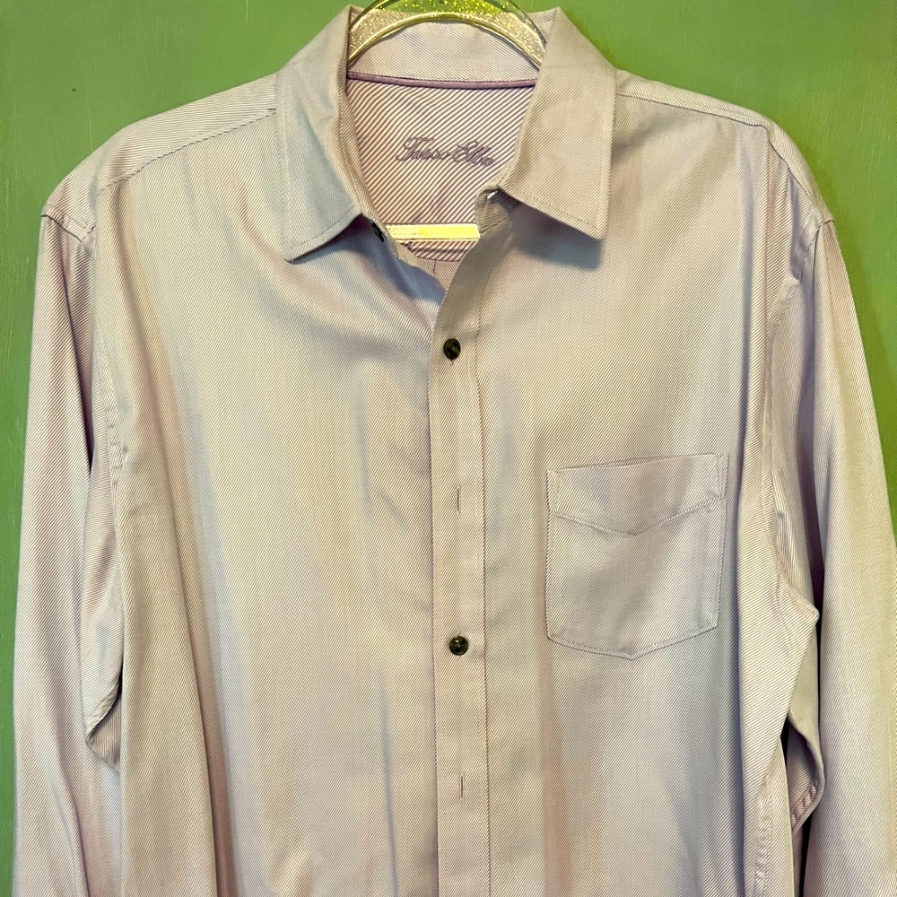 Tasso Elba Lavender Button down Dress Shirt